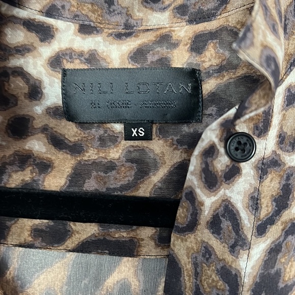Nili Lotan - silk leopard print blouse - Size XS - Picture 2 of 5